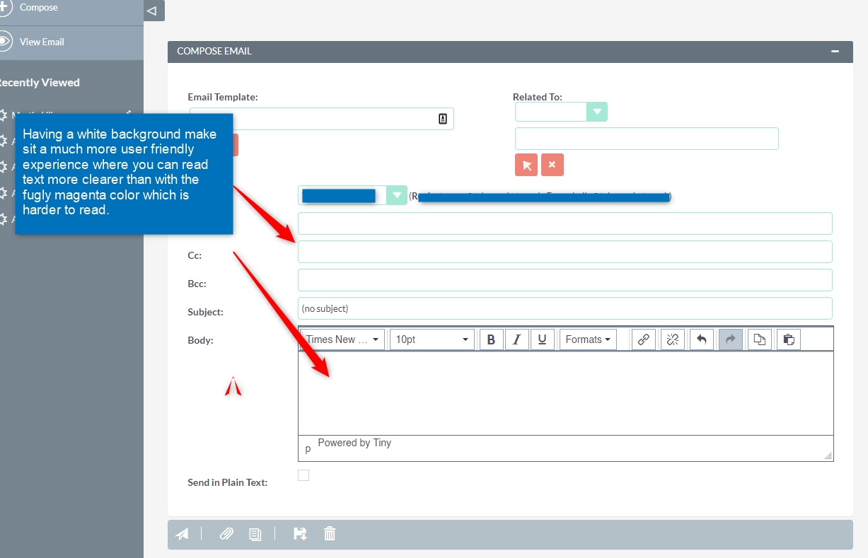 Suggestion: Default theme change background color - SuiteCRM Forum -  English Language - SuiteCRM