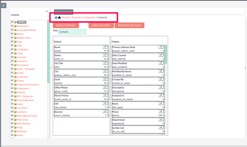 Added existing field/value to a subpanel - 💬 General Discussion - SuiteCRM