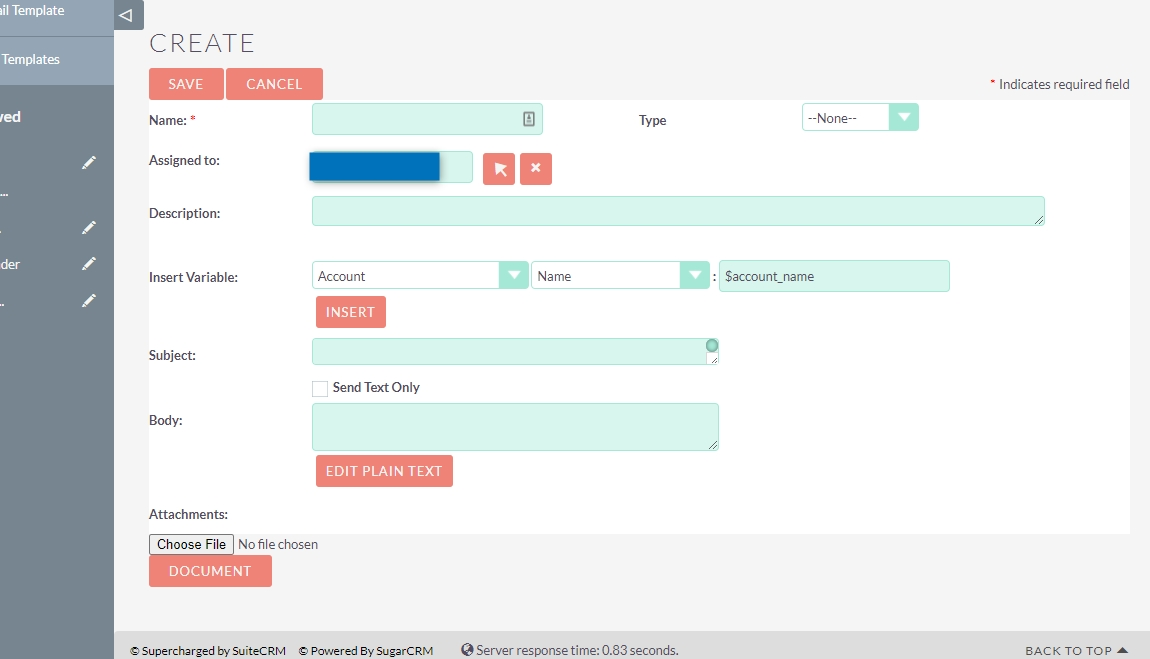 Html Code Cannot Be Added When Creating A New Email Template Suitecrm General Discussion Suitecrm