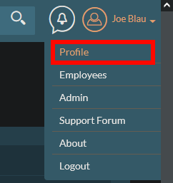 suite user menu profile